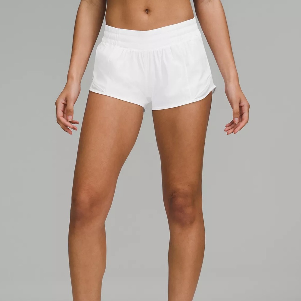 lululemon white running shorts